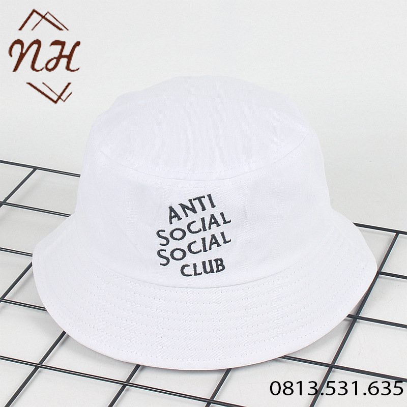 Mũ bucket Anti social social club ulzzang nam nữ đẹp - ẢNH THẬT - Mũ bucket hat M04