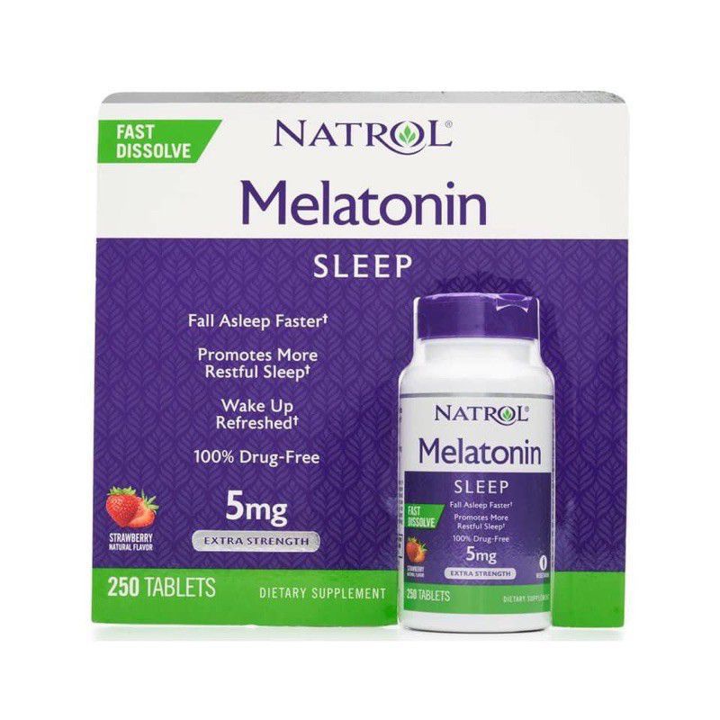 L.ẻ Kẹo / viên hỗ trợ giấc ngủ Melatonin Notrol 5mg - 10mg