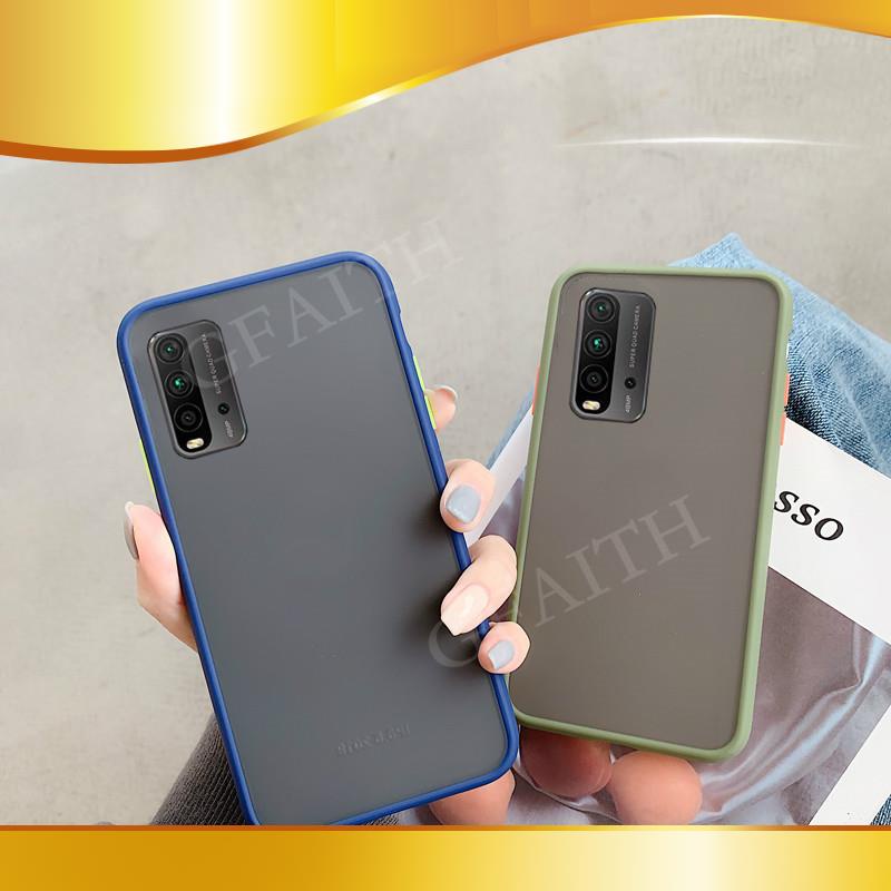 Ốp Điện Thoại Acrylic Cứng Nhám Màu Tương Phản Chống Sốc Cho Xiaomi Redmi 9t 2021 Redmi9T