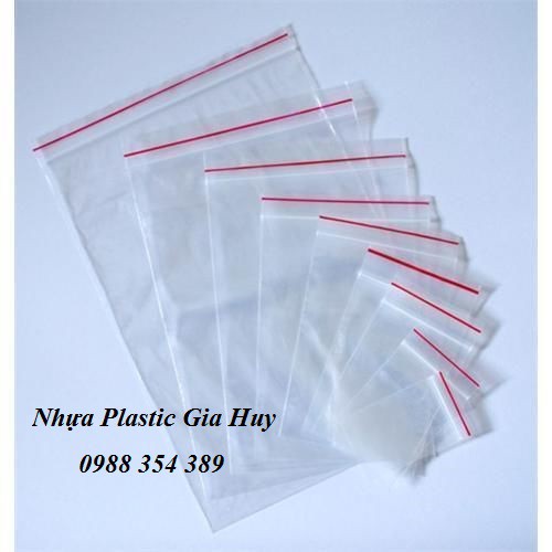 Túi zip chỉ đỏ số 00 : 4 x 5cm (100c), túi nilon vuốt mép siêu nhỏ đựng thuốc, phụ kiện, trang sức nhỏ, chia mỹ phẩm...