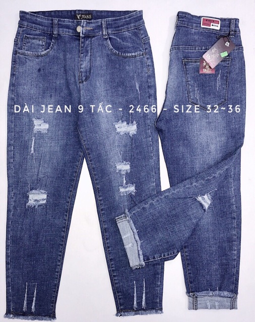 [SIZE ĐẠI 60kg~95kg] QUẦN JEAN DÀI BIG SIZE NỮ 2466