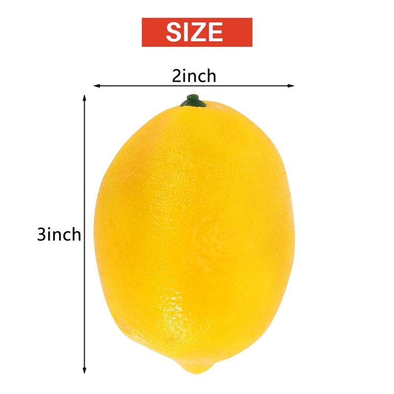Set 20 Quả Chanh Giả Màu Vàng Dùng Để Trang Trí 3 Inch X 2 Inch