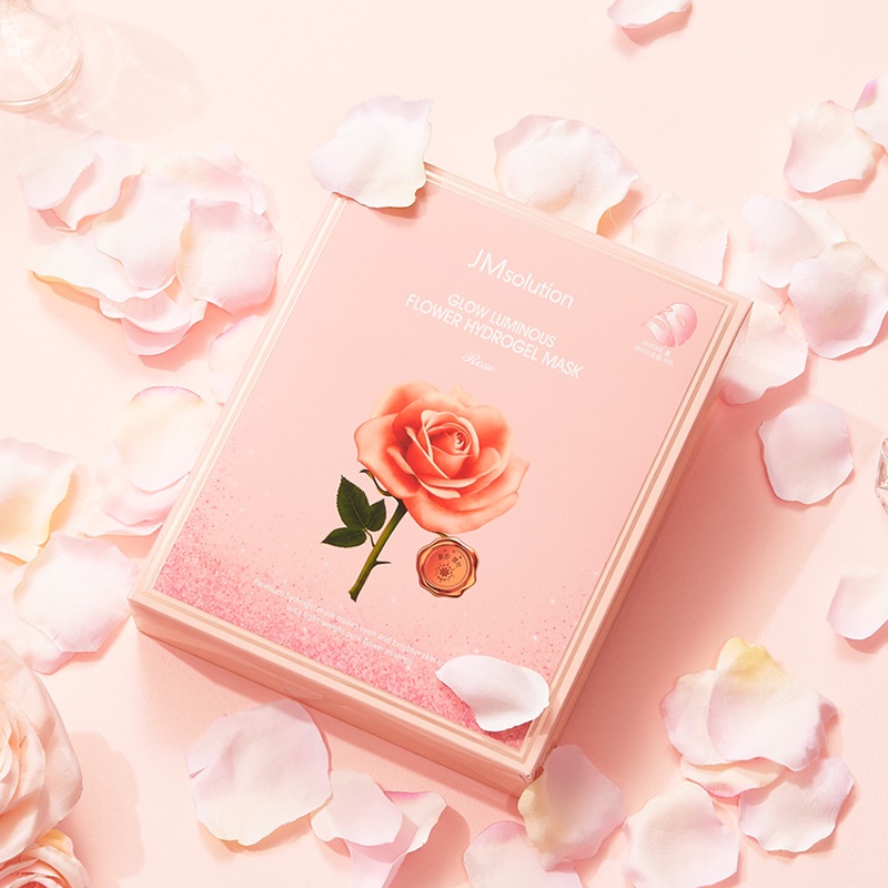 Mặt Nạ JMSOLUTION Jelly Thạch Hoa Hồng [MIẾNG LẺ] Cấp Ẩm JM Solution Glow Luminous Flower Hydrogel Mask Rose 30g