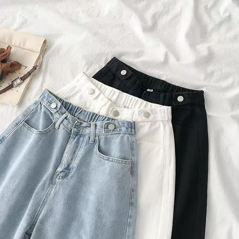 QNU70 - QUẦN JEANS NGỐ ỐNG RỘNG CẠP CHUN 3 KHUY | BigBuy360 - bigbuy360.vn