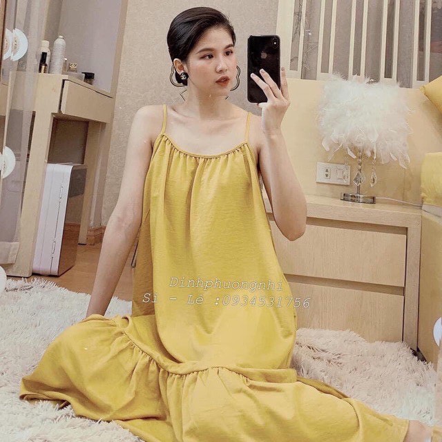 váy 2 dây đuôi cá chất đũi điệu đà | BigBuy360 - bigbuy360.vn