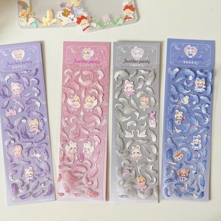 Stickers lông vũ decor toploader/ polcols