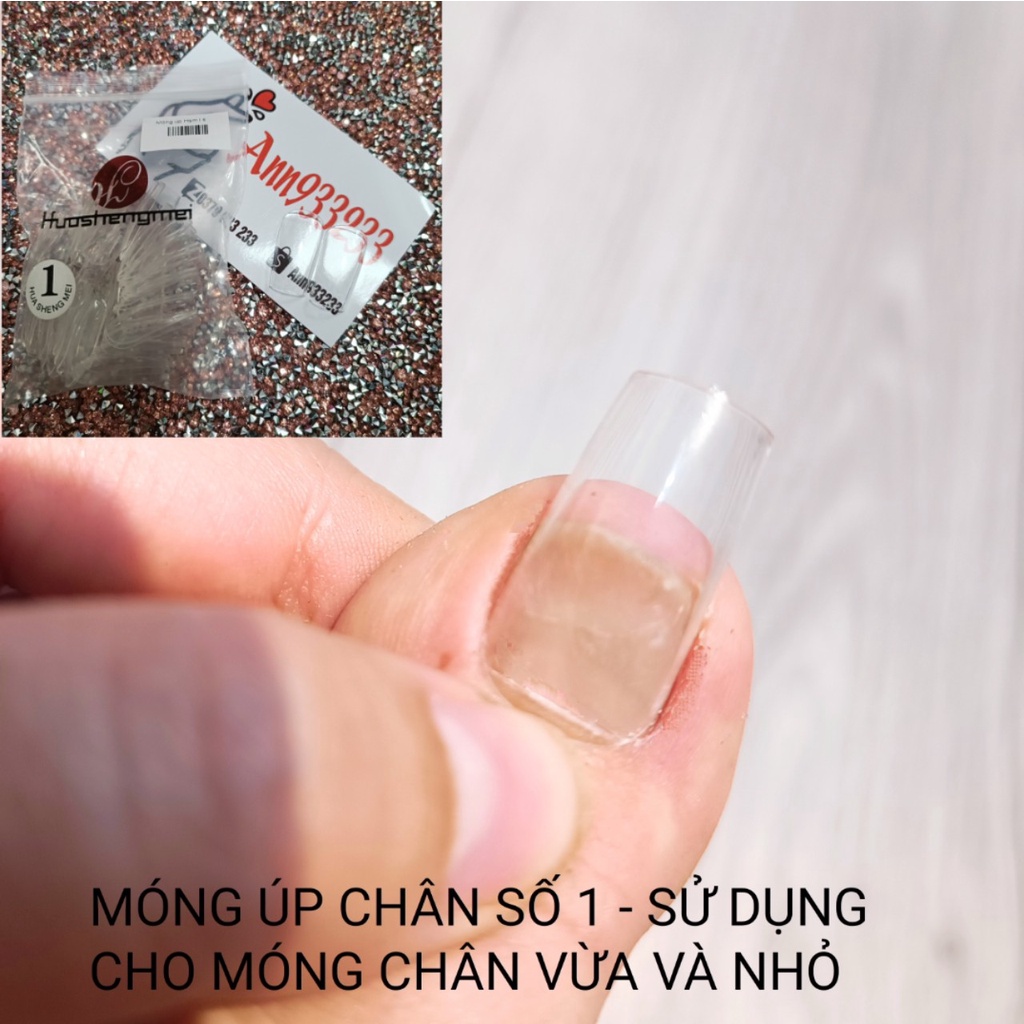 Móng úp chân và tay lẻ số 0, 1 Móng úp size to , móng size lớn - Ann933233