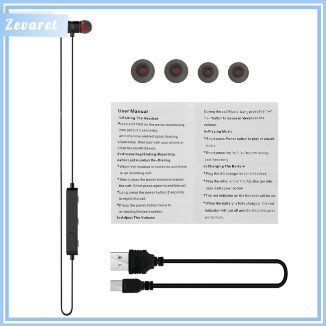 Tai Nghe Zevaret Kết Nối Bluetooth Không Dây Chống Nước Có Vòng Đeo Cổ