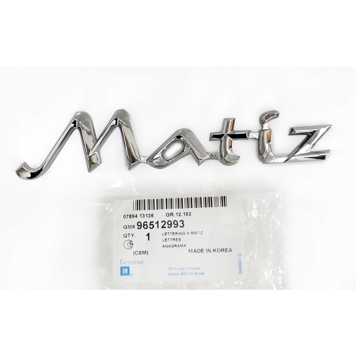 Chữ Matiz xịn GM chính hãng - Mã phụ tùng 96512993