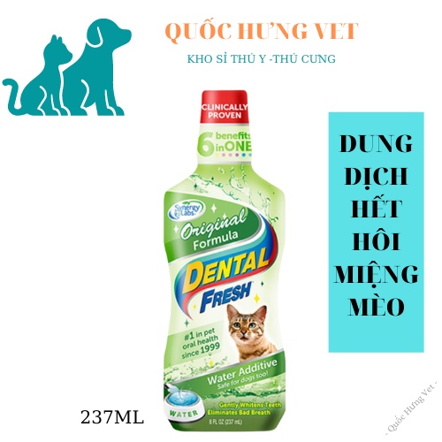 Dental Fresh Original Formula. Nước Uống Hết hôi miệng tức thì cho chó mèo - QUỐC HƯNG VET
