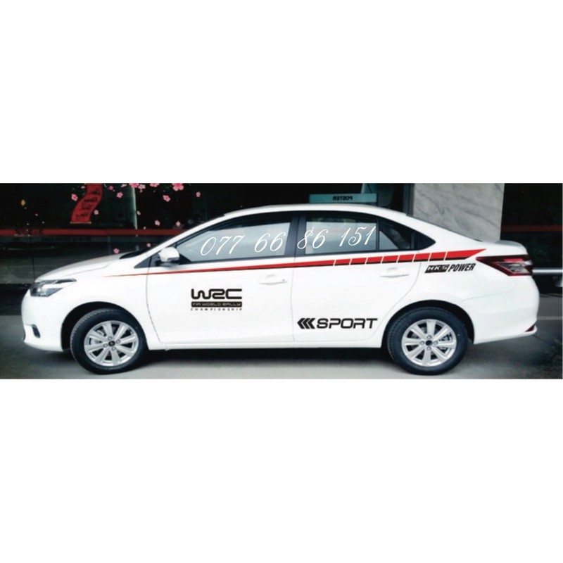 Tem Dán Sườn Xe 4-5 chỗ phong cách Sport