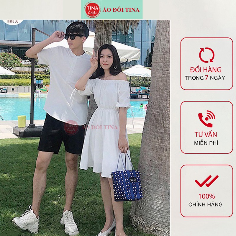 Áo Cặp Nam Nữ Dạo Chơi Chụp Ảnh Cưới, Áo Đôi Trắng Đẹp