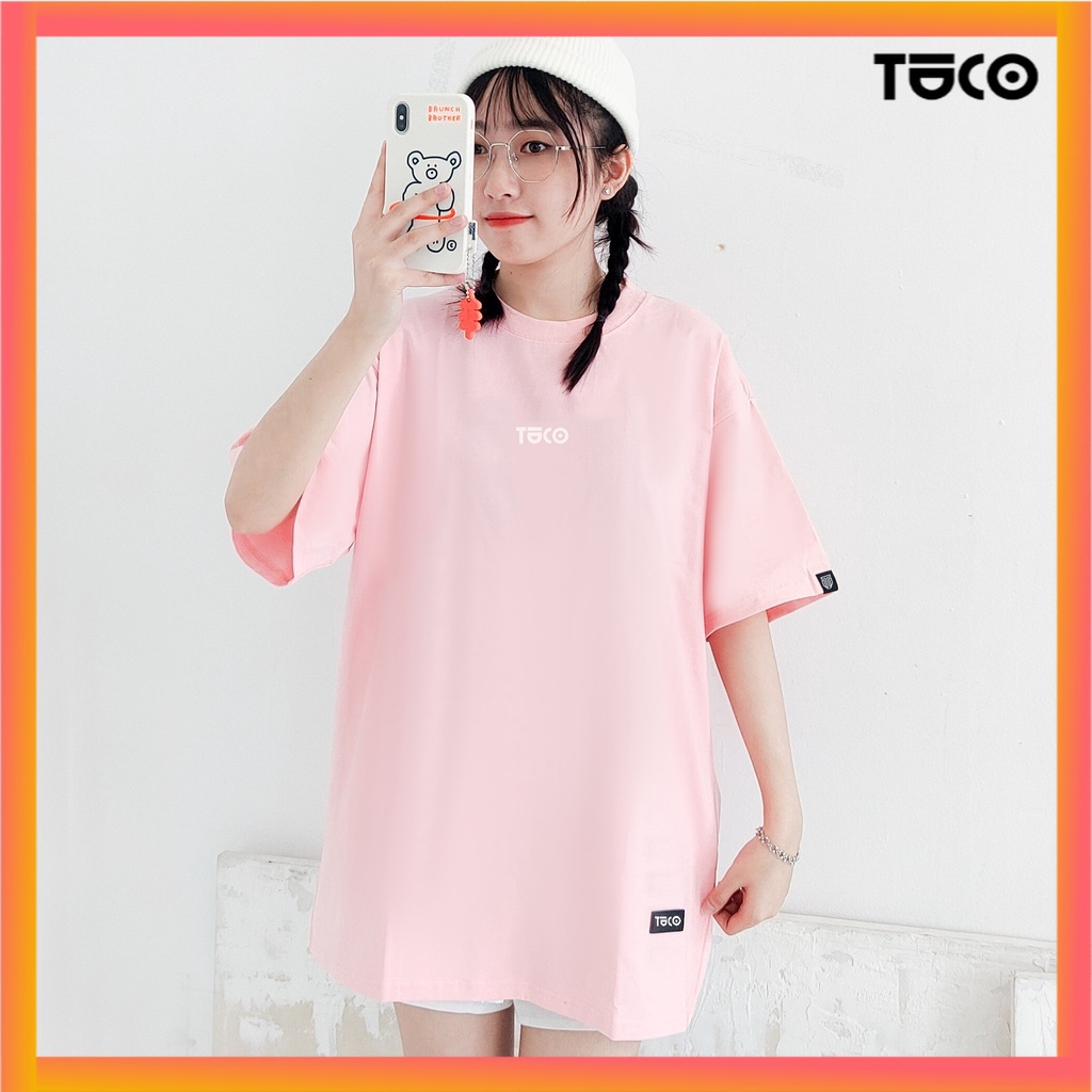 Áo thun tay lỡ basic tee TUCO Hồng Pink, áo phông cotton form rộng OVERSIZE unisex nam nữ local brand