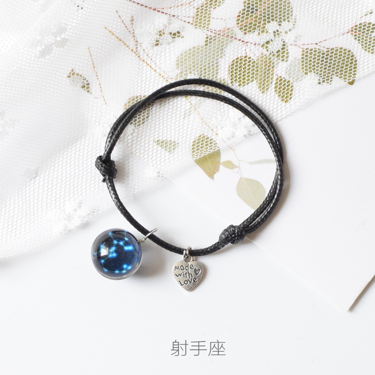 [Hàng Sẵn] Vòng Tay Dây Rút Mặt Đá GALAXY phát sáng Độc đáo