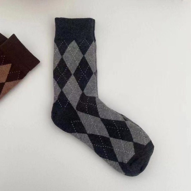 Tất Ống Lửng Họa Tiết Kim Cương Thời Trang Thu Đông Cho Nữ