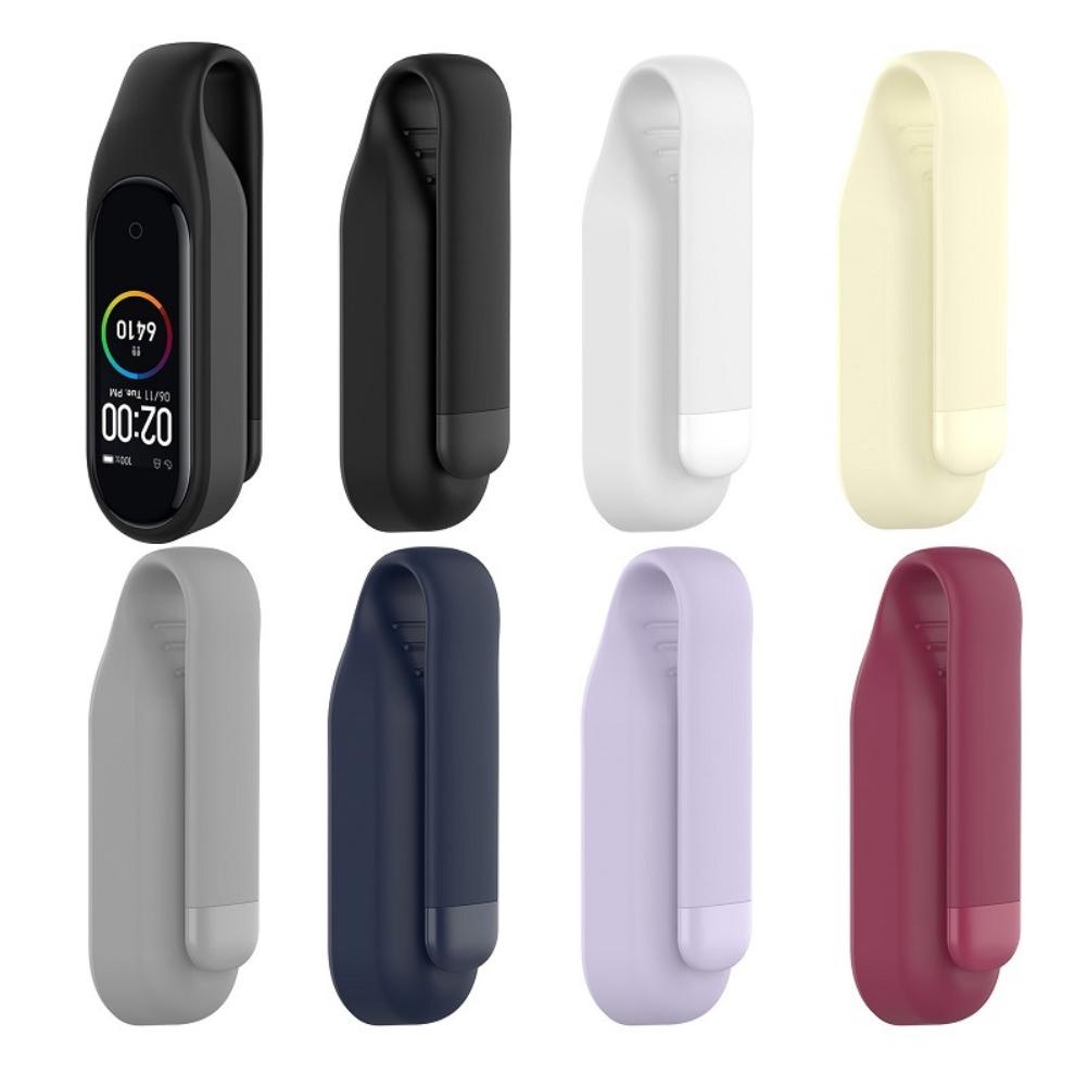 Replacement Clip Holder Soft Waterproof Bracelet Protective Band Cover Case Compatible for Mi Band 6