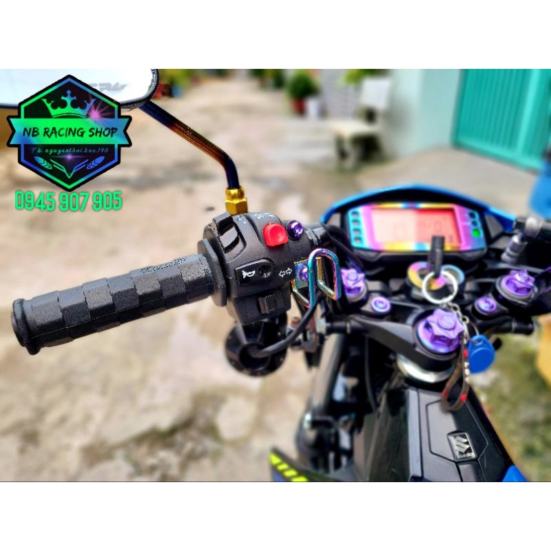 Cùm Công Tắc Domino Làm Sẵn Giắc Cắm Cho SATRIA RAIDER SONIC Có Giắc Đèn Trợ Sáng.NB Racing Shop