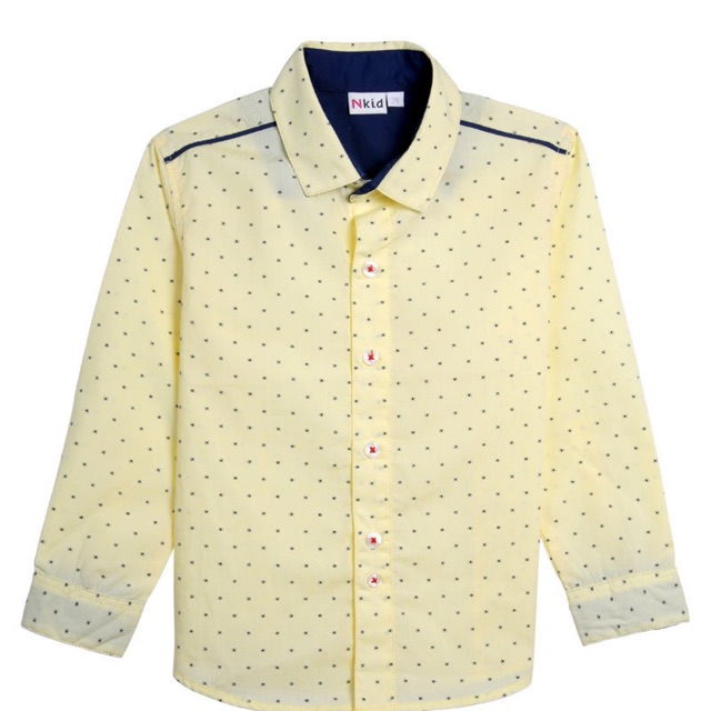 Áo sơ mi bé trai, chất cotton rất mềm và mát, giá 198k giảm 50% còn 99k