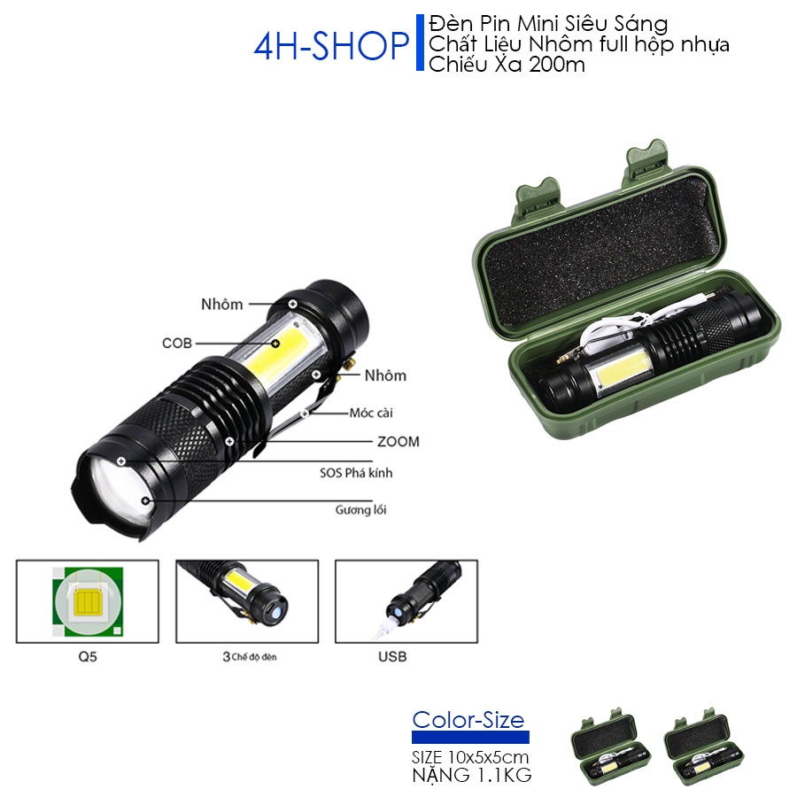 Đèn pin mini siêu sáng - Dễ dàng mang theo và chiếu sáng trong mọi tình huống.