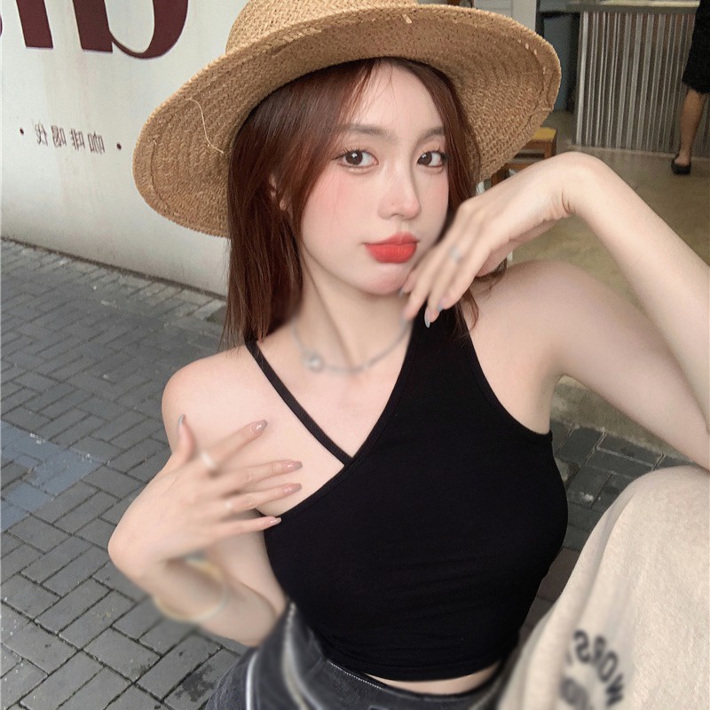 Áo hai dây kiểu croptop thời trang mùa hè cho nữ