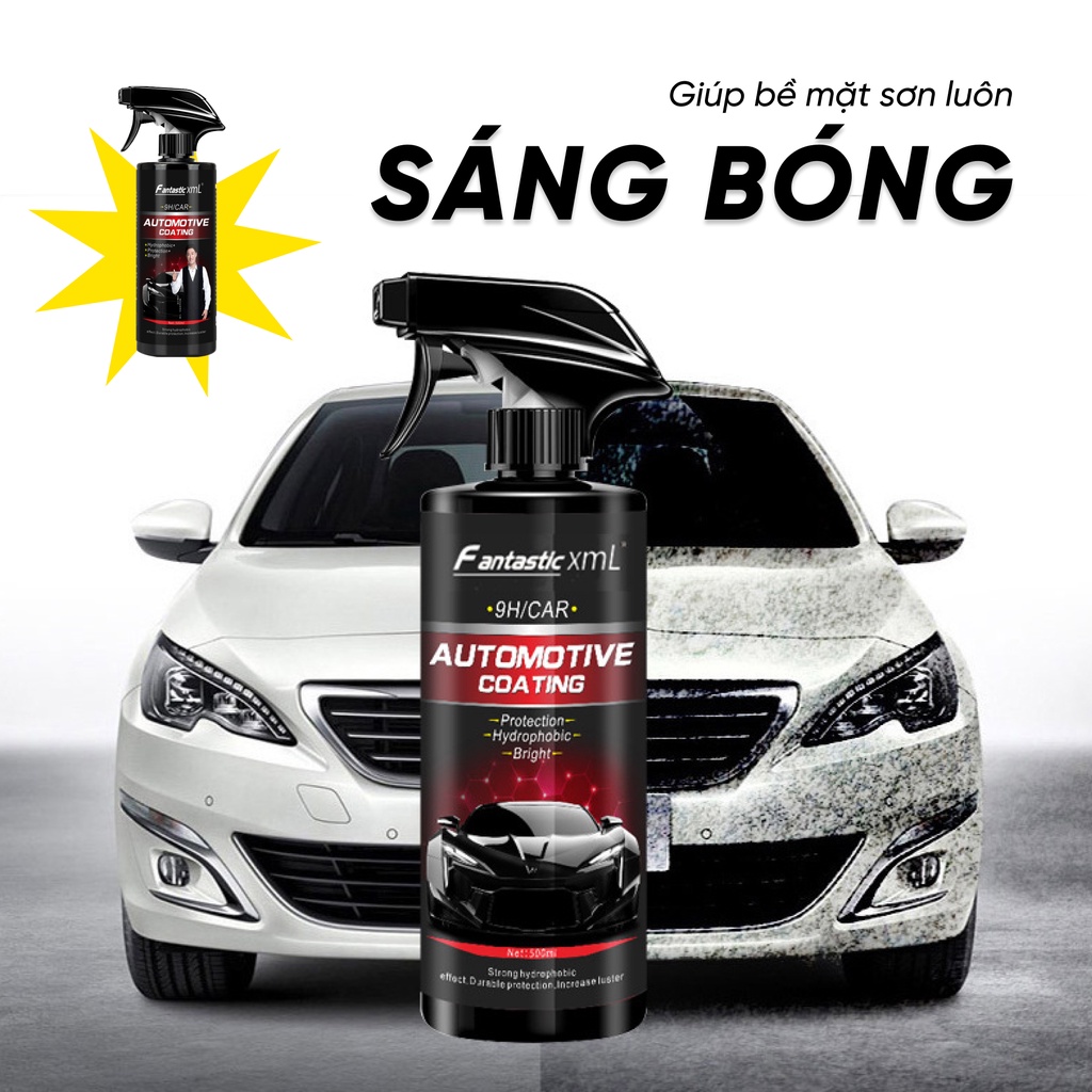 Chai xịt phủ sơn đánh bóng xe hơi Nano 9H dung tích 500ml
