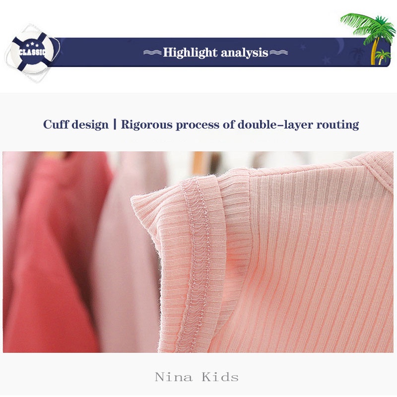 Đầm  tay ngắn chất liệu cotton phối lưới thời trang mùa hè cho bé gái 0-4 tuổi