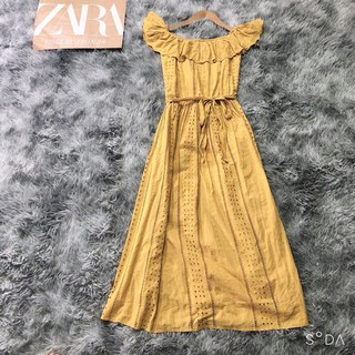 Váy zara auth màu vàng tôn da size xs
