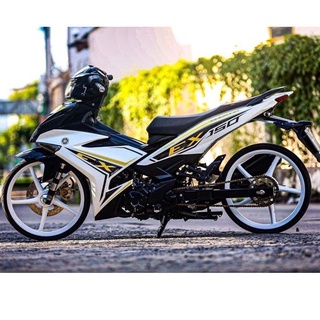 Tem rời yamaha exciter 150 dán xe trắng