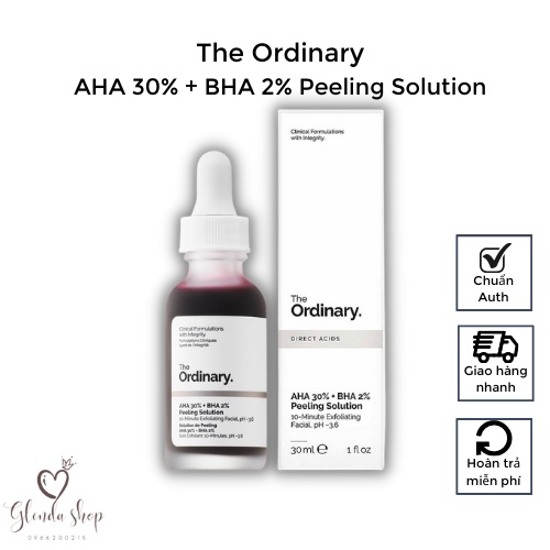 Tẩy da chết The Ordinary AHA 30% + BHA 2% Peeling Solution