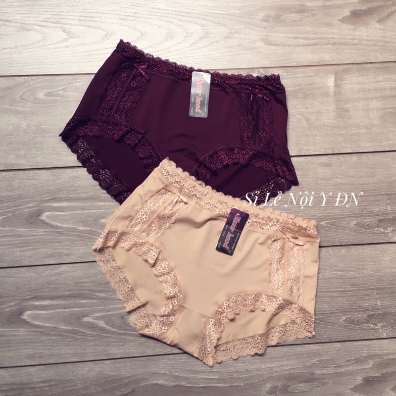 Quần Lót Nữ Thun Lạnh Ren Form To Mềm Mịn Bigsize 55-70kg thái lan sisterhood