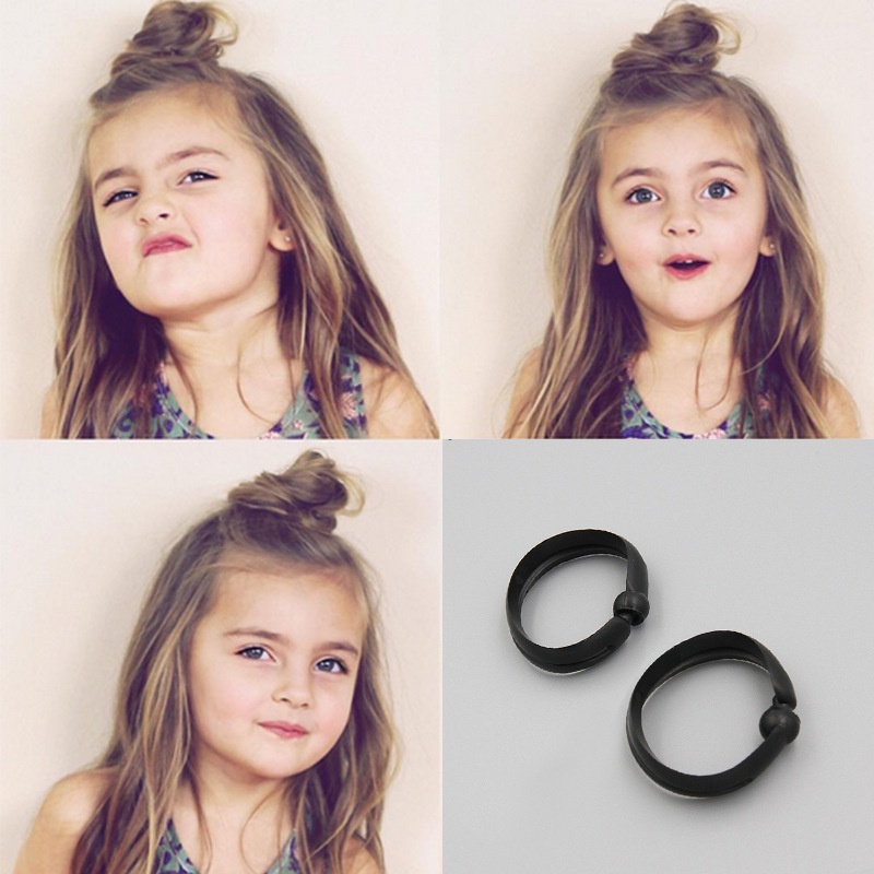 Bộ 2 Dụng Cụ Tạo Kiểu Tóc Bằng Silicon Màu Đen