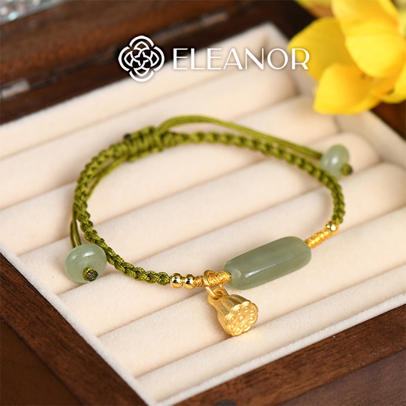 Lắc tay nữ dây rút Eleanor Accessories mặt chữ nhật phụ kiện trang sức kiểu dáng quý phái thanh lịch