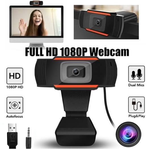 Webcam 720P kẹp màn hình có Mic Full HD 1080P - Hàng Chính Hãng