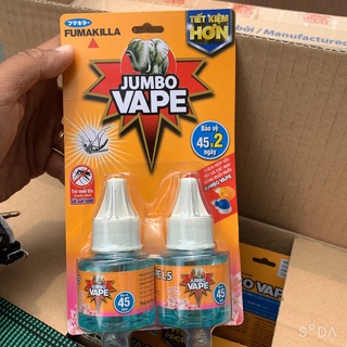 Bộ Đôi Chất Xông Đuổi Muỗi 45 Ngày Jumpo Vape 34ml