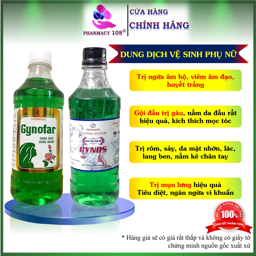 Dung dịch vệ sinh phụ nữ tương tự Gynofar ✅CHÍNH HÃNG✅Dung dịch vệ sinh Gynos