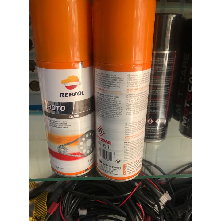 Combo 2 Chai xịt sên Repsol Moto Chain Lube 400ml