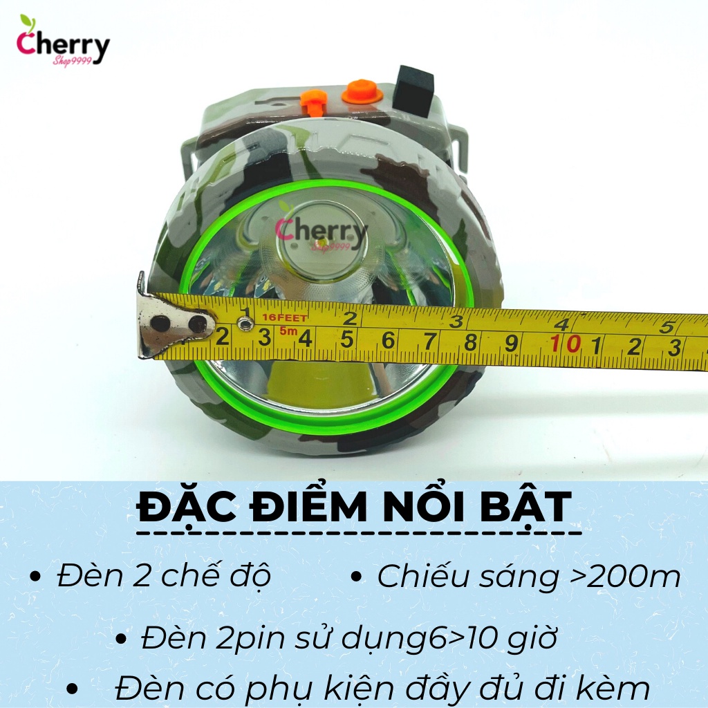 Đèn Pin Đội Đầu 802 ánh sáng mạnh chống nước  Ánh sáng vàng hoặc Ánh sáng trắng Màu ràn ri