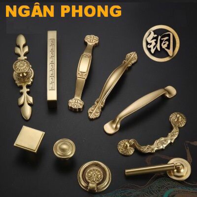 TAY NẮM CỬA TỦ + NÚT ĐỒNG SỐ 1
