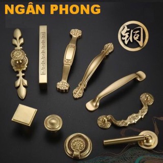 TAY NẮM CỬA TỦ + NÚT ĐỒNG SỐ 1