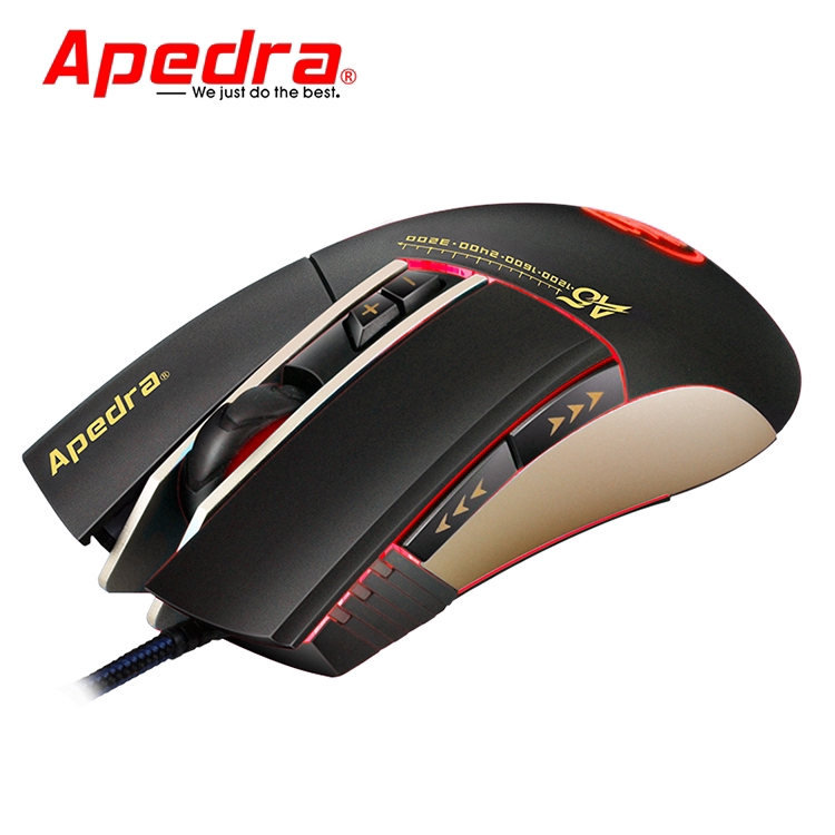 Chuột Chơi Game Apedra A5 Bốn Màu Thở Nhẹ Trò Chơi Macro Chuột Có Dây Tùy Chỉnh