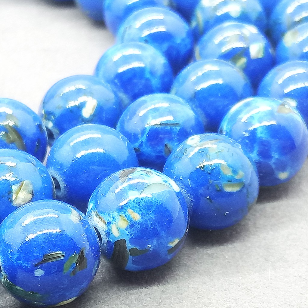 Chuỗi Hạt Đá Ngọc Lam Tự Nhiên Hình Vỏ Sò 4-12mm Dùng Làm Vòng Đeo Tay diy