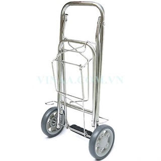 xe đi chợ gấp gọn inox