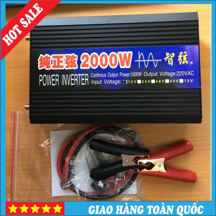 💕💕CHÍNH HÃNG💕💕 Bộ Kich Điện Inverter 12v Lên 220v Sin Chuẩn 2000w Cao Cấp