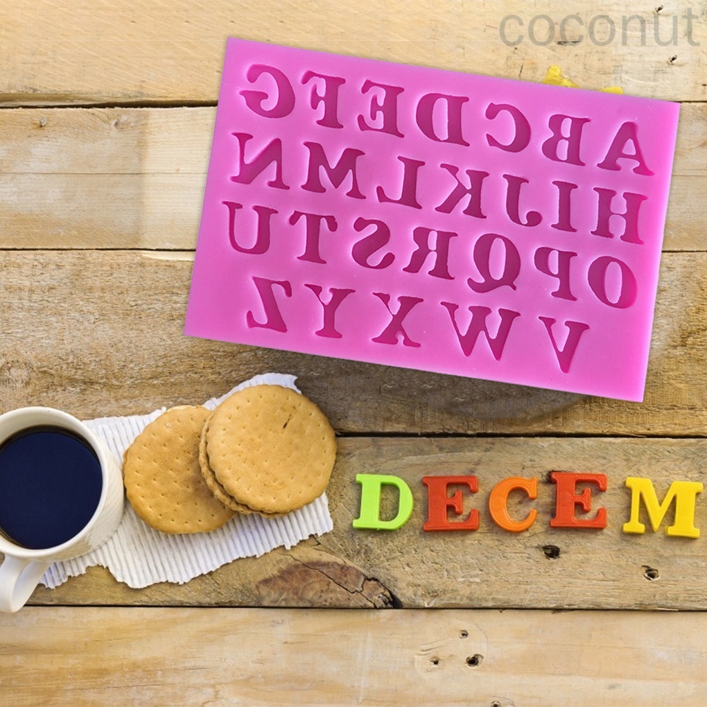 Bộ 3 Khuôn Silicon Làm Bánh Hình Chữ Cái Và Số