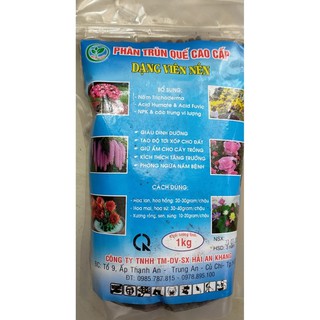 1kg phân trùn quế dạng viên tan chậm, dùng để bón cây