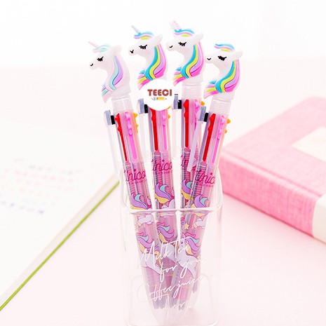 &lt;Ảnh Thật Shop Chụp&gt; Bút Bi 6 Ngòi Nhiều Màu Hình Ngựa Chibi D153