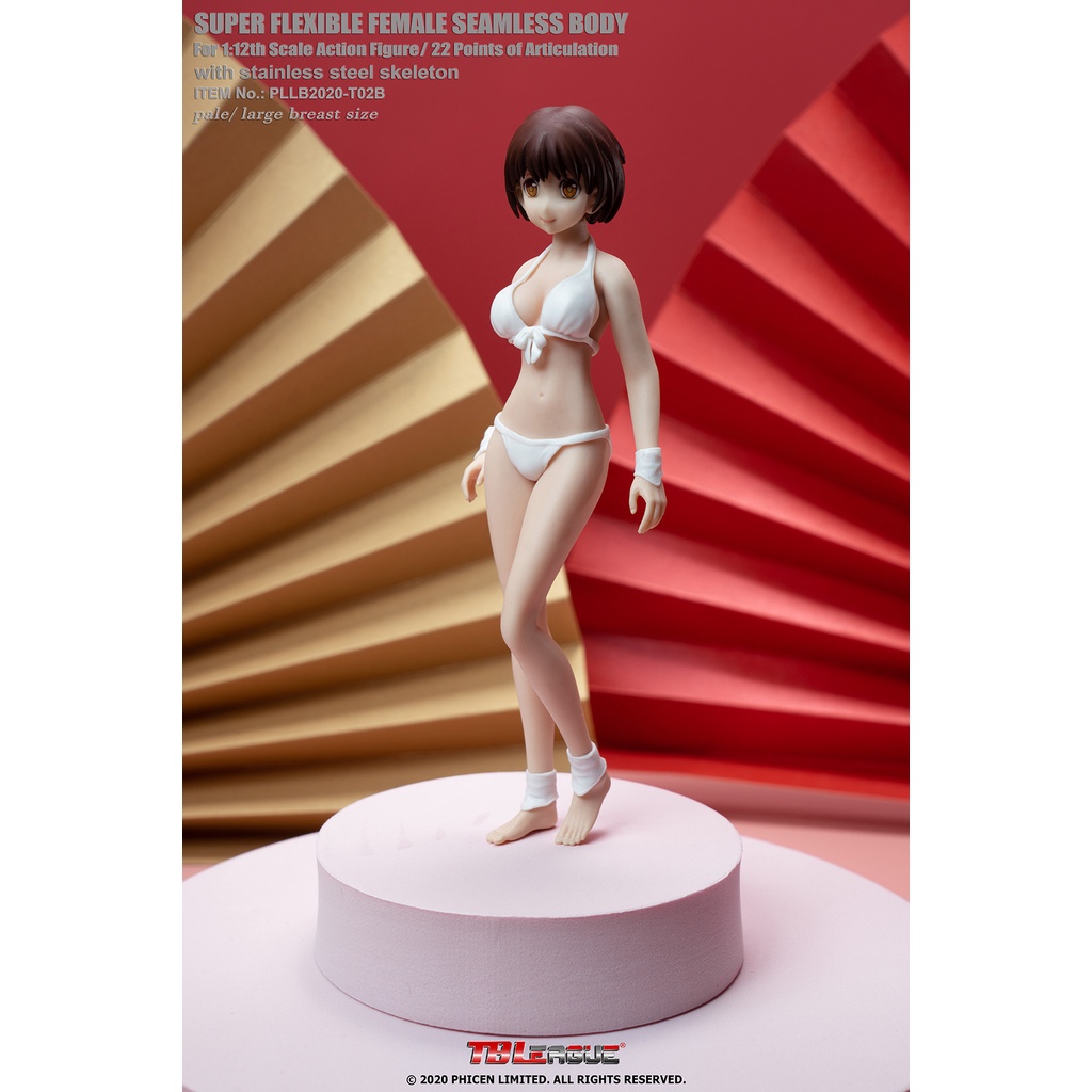 Mô hình nhân vật 1/12 Plump anime girl female body PLLB2020-T02 Super flexible seamless body