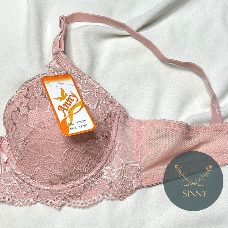 Áo lót nữ bigsize, áo ngực ren hoàn toàn không mút, có gọng, nội y cup B Thái Lan Anny 10030, Sinny