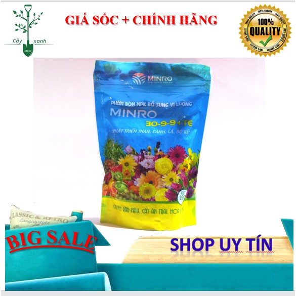 PHÂN BÓN NPK BỔ SUNG VI LƯỢNG MINRO 30-9-9 +TE - Key: Đất sạch, Phân Bón, Hữu Cơ, Xơ Dừa