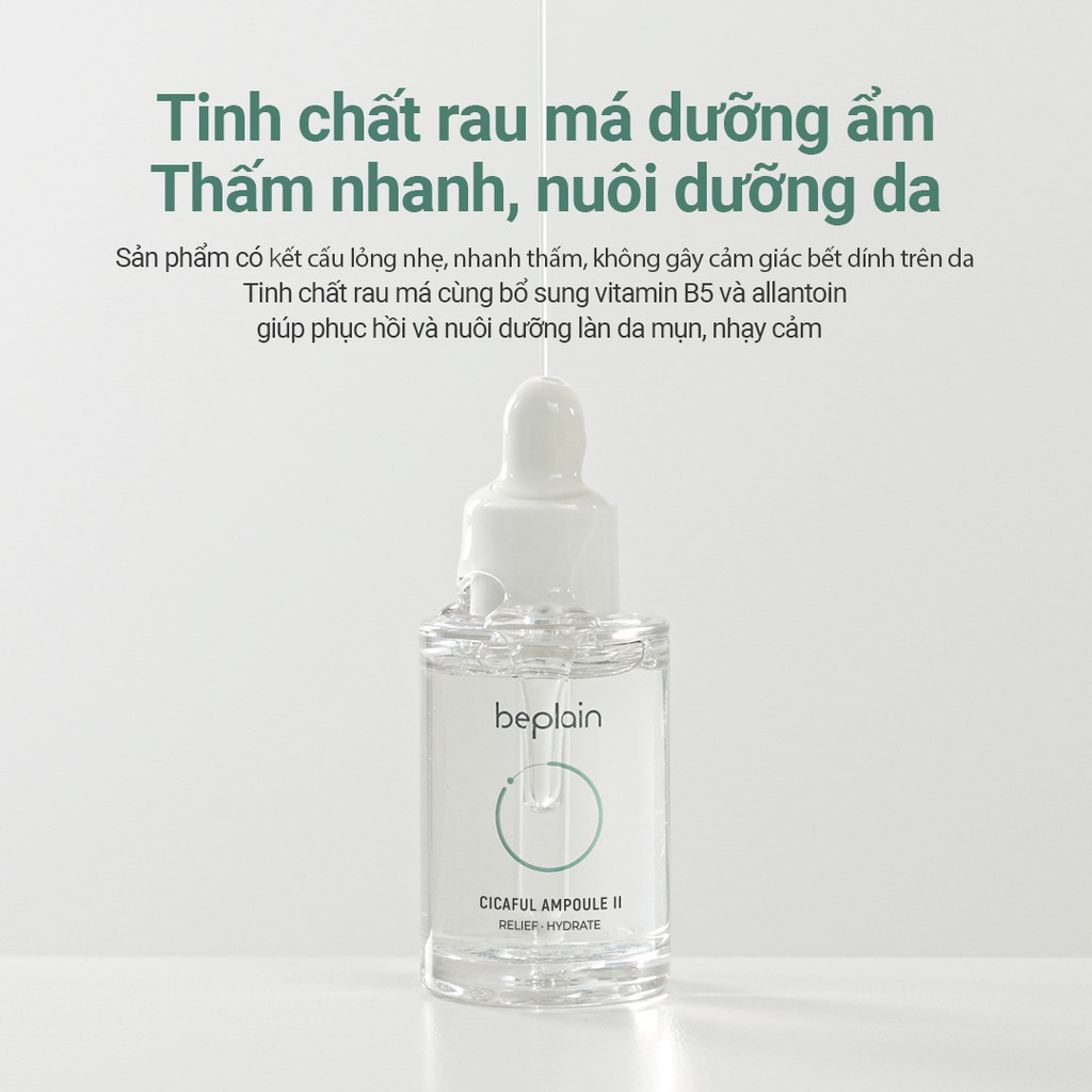 Tinh chất beplain Rau Má Cicaful thế hệ II (loại bỏ thành phần lên men) 30ml